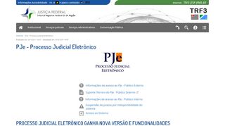 
                            2. Tribunal Regional Federal da 3ª Região: PJe - Processo ... - TRF3