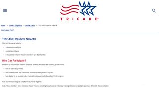 
                            10. TRICARE Reserve Select® | TRICARE