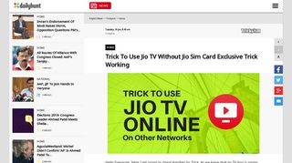 
                            8. Trick To Use Jio TV Without Jio Sim Card Exclusive Trick Working ...
