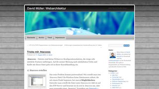 
                            8. Tricks mit .htaccess | David Müller: Webarchitektur
