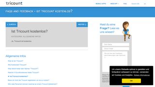 
                            6. Tricount - FAQ - Ist Tricount kostenlos?