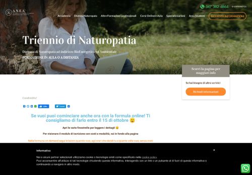 
                            4. Triennio di Naturopatia | Accademia Anea