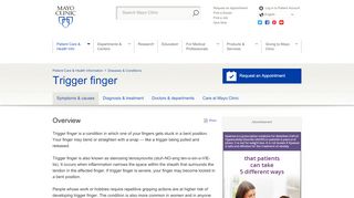 
                            4. Trigger finger - Symptoms and causes - Mayo Clinic