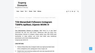 
                            7. Trik Menambah Followers Instagram TANPA Aplikasi, Dijamin WORK ...