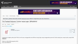 
                            3. Trik Tambah Followers Twitter tanpa Login, SEPUASNYA! | Indonesia ...