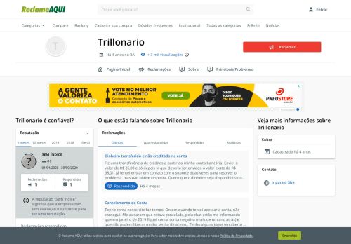 
                            5. Trillonario - Reclame Aqui