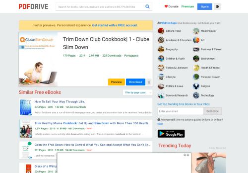 
                            8. Trim Down Club Cookbook| 1 - Clube Slim Down PDF (179 Pages)