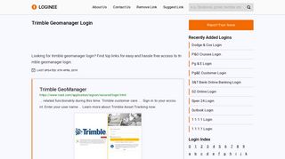 
                            12. Trimble Geomanager Login