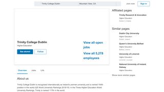 
                            9. Trinity College Dublin | LinkedIn