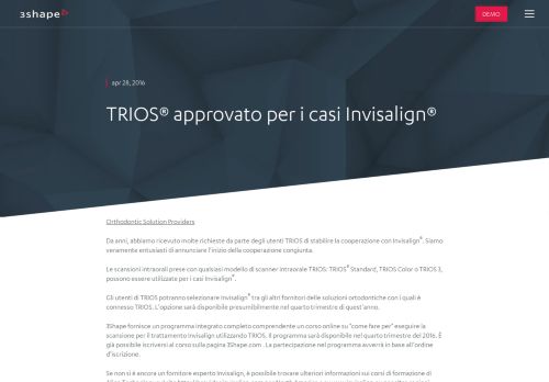 
                            8. TRIOS® approvato per i casi Invisalign® - 3Shape