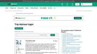 
                            7. Trip Advisor login - TripAdvisor Support Message Board