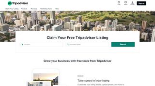 
                            6. TripAdvisor - Claim Your Listing