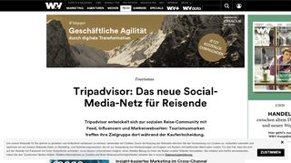 
                            12. Tripadvisor: Das neue Social-Media-Netz für Reisende | W&V