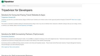 
                            10. TripAdvisor Developer Portal: home