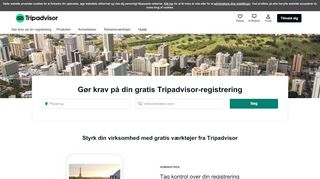 
                            2. TripAdvisor – Gør krav på din registrering