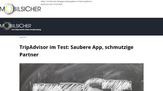 
                            8. TripAdvisor im Test: Saubere App, schmutzige Partner - mobilsicher.de