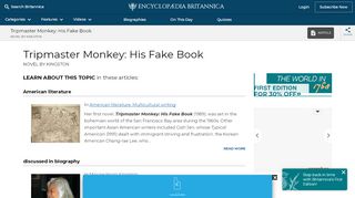
                            10. Tripmaster Monkey: His Fake Book | work by Kingston | Britannica.com