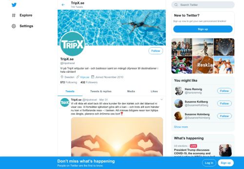 
                            11. TripX.se (@tripxtravel) | Twitter