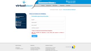 
                            3. Troca de senha do Webmail - Virtual Telecom | Internet banda larga ...