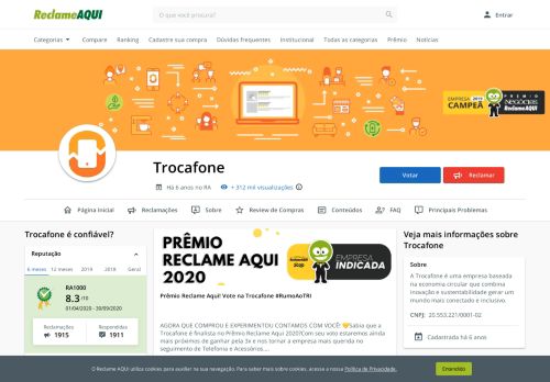 
                            3. Trocafone - Reclame Aqui