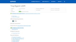 
                            5. Troj/Agent-UDM - Viruses and Spyware - Advanced Network ... - Sophos