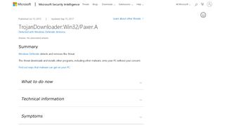 
                            12. TrojanDownloader:Win32/Paxer.A threat description -Windows ...