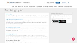 
                            4. Trouble logging in? - Discovery