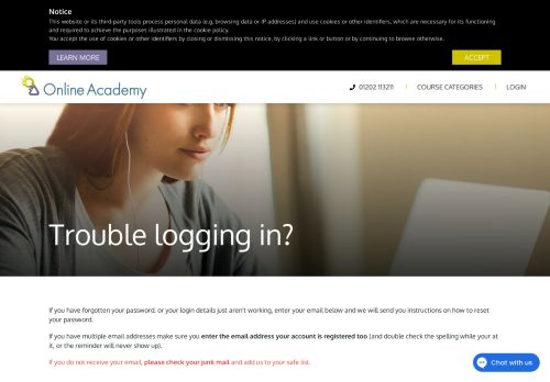 
                            3. Trouble logging in? - Online Academies