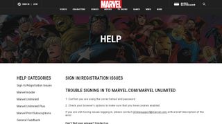 
                            4. Trouble Signing in to Marvel.com/Marvel Unlimited | Marvel.com