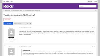 
                            9. Trouble signing in with BBCAmerica? - Roku Forums