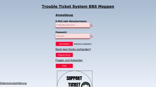 
                            10. Trouble Ticket System BBS Meppen Anmeldung E-Mail oder ...