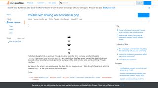 
                            12. trouble with linking an account in php - Stack Overflow