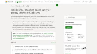 
                            4. Troubleshoot Changing Online Safety or Privacy Settings on Xbox One