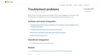 
                            4. Troubleshoot Dynamics 365 for Customer Engagement ...
