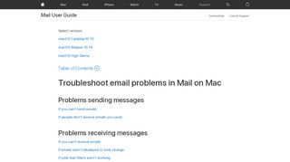 
                            3. Troubleshoot email problems in Mail on Mac - Apple Support