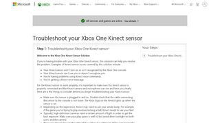 
                            3. Troubleshoot Kinect Sign-In | Kinect Troubleshooting - Xbox Support