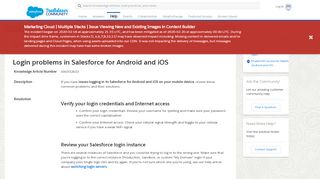 
                            8. Troubleshoot login problems in Salesforce for Android and iOS