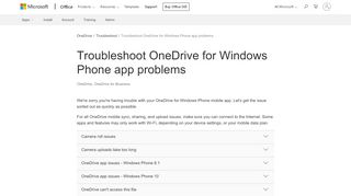 
                            8. Troubleshoot OneDrive for Windows Phone app problems - OneDrive