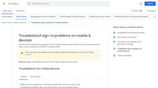 
                            1. Troubleshoot sign-in problems on mobile & devices - Android ...