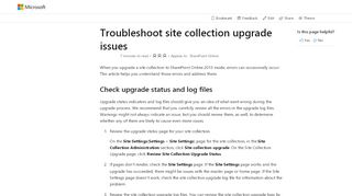 
                            7. Troubleshoot site collection upgrade issues - SharePoint - Office Support