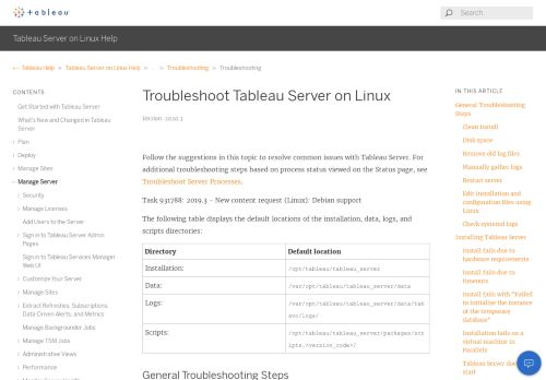 
                            3. Troubleshoot Tableau Server on Linux - Tableau