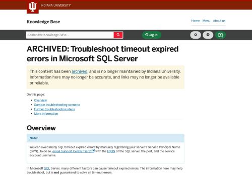 
                            3. Troubleshoot timeout expired errors in Microsoft SQL Server