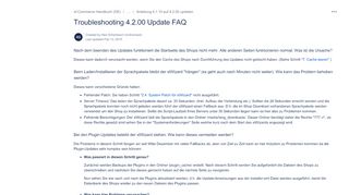 
                            2. Troubleshooting 4.2.00 Update FAQ - xt:Commerce Handbuch (DE ...