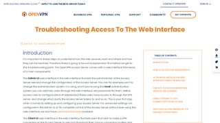 
                            4. Troubleshooting access to the web interface | OpenVPN