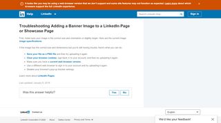 
                            5. Troubleshooting Adding a Banner Image to a LinkedIn Page or ...