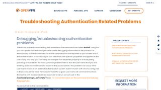 
                            2. Troubleshooting authentication related problems | OpenVPN