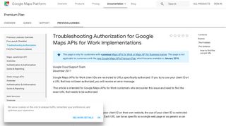 
                            2. Troubleshooting Authorization for Google Maps APIs for Work ...