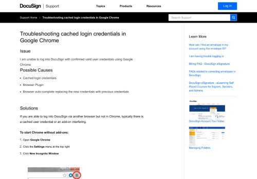 
                            8. Troubleshooting cached login credentials in Google Chrome ...