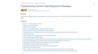 
                            13. Troubleshooting: Common Web Shipping Error Messages - DHL ...