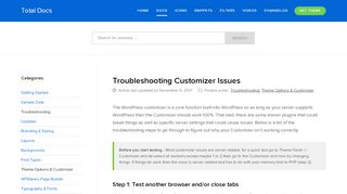 
                            8. Troubleshooting Customizer Issues - Total WordPress Theme